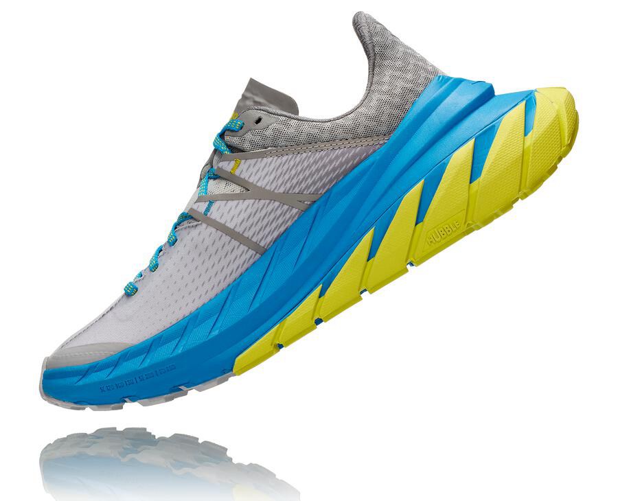 Zapatillas Trail Hoka One One Hombre - Tennine - Gris - IFN641295